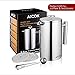 Aicok French Press Coffee Maker, Double Wall Stainless Steel Coffee Press, 8-Cup Coffee Percolator with 5 Bonus Screens and Scoop, 34 oz / 1L