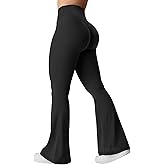 YEOREO Women's Kalie Flare Scrunch V Cross Waist Yoga Leggings