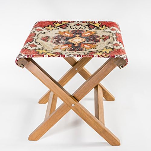 Portable bohemian stool, kilim rug chair and table base