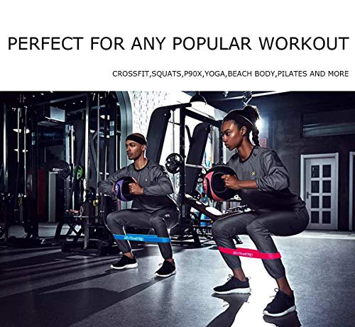 HSicily Resistance Bands for Legs and Butt, Glutes Exercise Bands Set Booty Fitness Belts Hip Workout Bands Anti Slip Elastic for Squat, Thighs Training, Yoga, Strength