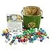 Third Die Dice Bag - Handcrafted and Reversible Drawstring Bag That Stands Open On The Table - for All Your Gaming Needs - Leaf Green and Tan