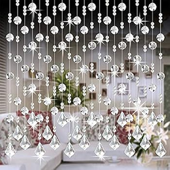 Crystal Glass Bead Curtain Luxury Living Room Bedroom Window Door Wedding Decor Colorful 3 (Color5)