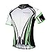 Twotwowin Mens Short Sleeve Full Zip Cycling Jersey. Bike Shirt 3 Pocket Breathable Quick Dry 100% Polyester Mesh Reflective Night Time Strips (M Recommend 1 Size Up)