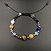 Unisex Handmade Galaxy Solar System Bracelet Universe Nine Planets Star Natural Stone Beads Bracelets Bangles