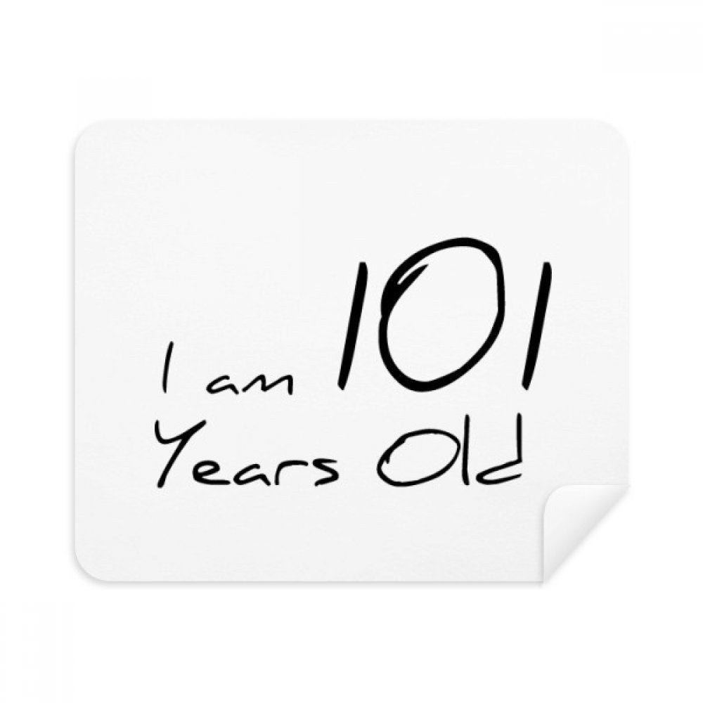 円高還元 私は101歳old Age Elderly電話画面クリーナーメガネクリーニングクロス2pcsスエードファブリック B07c クリーニングクロス 4 H Org