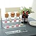 12-Inch W by 11.5-Inch D Clear Acrylic Shelf & Metal Cupcake Stand / 4-Tier Display Riser Rack