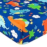 UOMNY Crib Sheet 100% Cotton Fitted Crib Sheet Baby Sheet for Standard Crib and Toddler mattresses Nursery Bedding Sheet Crib Mattress Sheets for Boys and Girls1 Pack Dinosaur