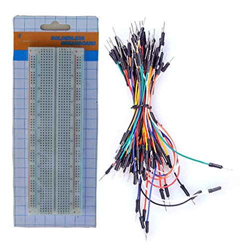 TEKTRUM SOLDERLESS EXPERIMENT PLUG-IN BREADBOARD KIT WITH JUMPER WIRES FOR PROTO-TYPING (830 TIE-POINTS)