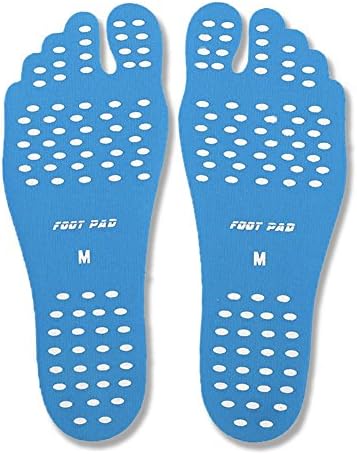 Rick 3 Pairs NAKEFIT Adhesive Pad，Invisible Shoes for Beach，Barefoot Stylish Anti-Skid Waterproof Insulation Pad Slippers
