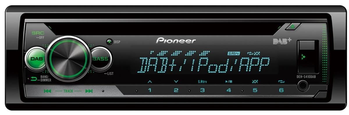Pioneer DEH-S410DAB CD Player with DAB/DAB+ Digital Radio, USB and Spotify