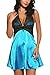 Avidlove Women's Halter Satin Nightgown Lace Cup Mini Slip Nightie
