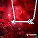 TINYSAND Valentines Day Gift Cupid's Arrow 925 Sterling Silver Classic Polished Love Arrow Pendant Necklace, 16.5