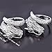 JOVIVI® Stainless Steel Gothic Punk Cool Winding Dragon Mens Biker Ring Gift, Color Silver, US 9-12