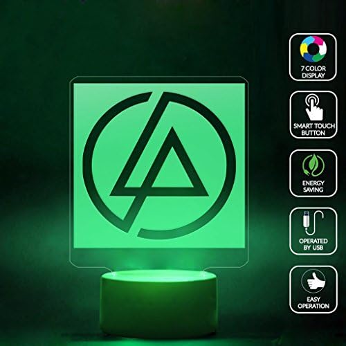 CMLART Linkin Park Logo 3d Lamp Night 7 Color Change Best Gift Night Light LED Furnish Desk Table Lighting Home Decoration Toys