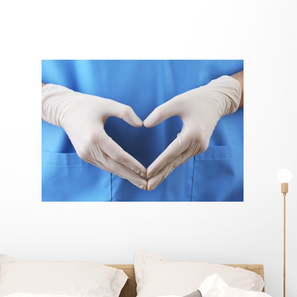 Amazon Com Wallmonkeys Doctor Showing Shape Heart Wall