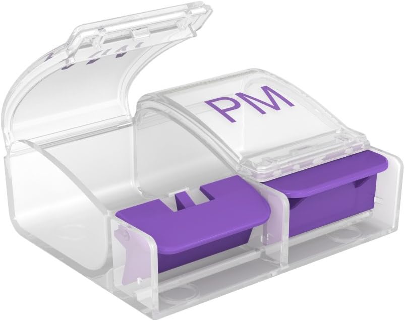 Ezy Dose Push Button (7-Day) Pill, Medicine, Vitamin Organizer Box | Weekly, Daily Planner | Large Compartments | Arthritis Friendly | Clear Lids: Health & Personal Care