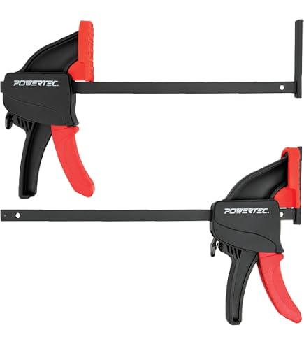 2-Pack Ratchet Track Clamps - Quick Release T-Slot Clamps For Woodworking, 2-3/8" Throat Depth
