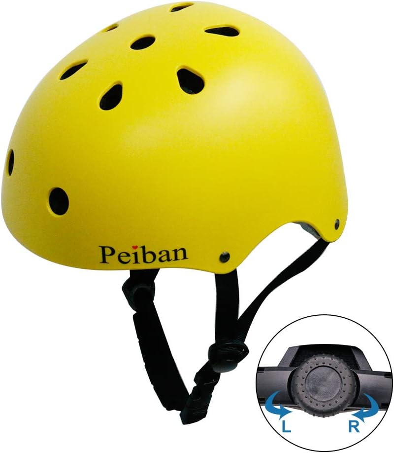 Peiban Skateboard Helmets Adjustable Safety Bike Helmets ASTM CPSC Cycling Skating Scooter Helmet for Kids & Adults Multi-Sport