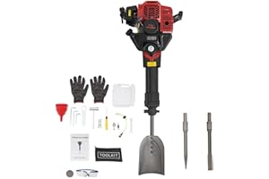 YUNLAIGOTOP Trench Digger, 52CC 2 Stroke Gas Powered Garden Tree Digger, Petrol Engine Tree Digger with Single Cylinder & Air-Cooled, Handheld Trencher Digger Machine for Garden/Farm/Lawn
