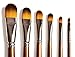 The Art Chest Filbert Artist Paint Brushes for Acrylic Watercolor Tempera Gouache Ink Oil Face Body Painting Prime Quality Synthetic No Shedding Professional Brush Set Lacquered Wood Long Handle