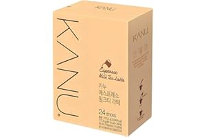 CAINCOSMETIC Maxim KANU Espresso Milk Tea Latte Coffee, 17g per Stick, 24 Sticks (Package may Vary)
