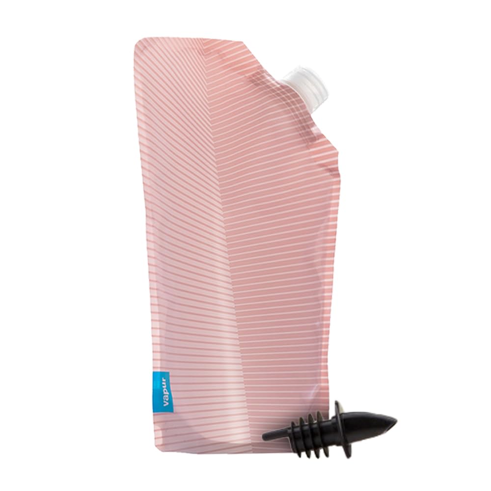 Photo 1 of Vapur Collapsible Portable Wine Carrier With Pour Spout, Enjoy Your Beverage On The Go, Perfect for Tailgates, Cruises, Concerts and Camping, 25 Ounce, Rose