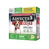 Advecta 3 Flea and Tick Topical Treatment, Flea and Tick Control For Dogs, Medium 11-20 lbs, 4 Month Supply
