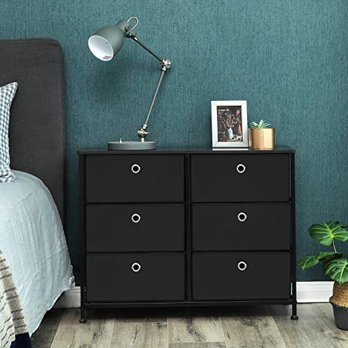 SONGMICS Narrow Dresser with 4 Fabric Drawers Vertical Slim Storage