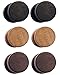 3 Pairs Wood Wooden Vintage Round Circle Fake Cheater Plugs Tunnel Mens Womens Stainless Steel Stud Earrings (10mm)