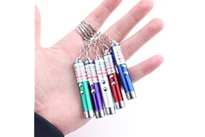 WNZQK Mini Cat Toys Laser Pointer Cat Laser Toys Interactive Cat Toys for Indoor Cats Kittenes Dogs Pen Keychain Flashlight LED Infrared Button Electronics Included (1 PCS Pack, Black)