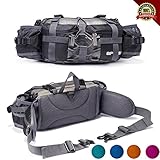 YUOTO Outdoor Fanny Pack Hiking Camping Hunting Ski Fishing Gear Waist Pack 2 Water Bottle Holder Lumbar Bag