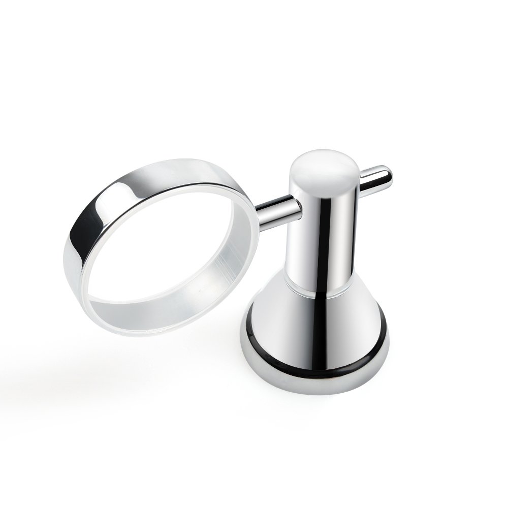 Dreamsbaku Wall Mounted Kicht Bathroom Soap Dispenser glass Bottle with Pump Head Cooper chrom