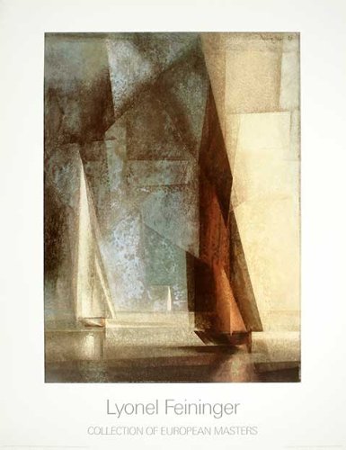Kunstdruck/Poster: Lyonel Feininger Stiller Tag am Meer III - hochwertiger Druck, Bild, Kunstposter, 70x90 cm
