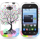 CoverON® Hard Slim Design Case for ZTE Savvy - with Cover Removal Pry Tool - Love Tree