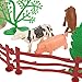 100-Pack Plastic Animal Farm Toys - Farm Animal Figures Set, Small Farm Animal Figurines with Fake Props, Foliage, Fencing and Rocks, Includes Carrying Case - Box Dimensions: 10.5 x 6.2 x 8.2 Inches