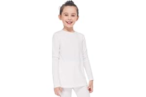 MANCYFIT Thermal Tops for Girls Fleece Lined Underwear Long Sleeve Undershirts Baselayer