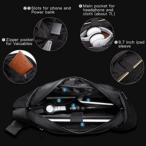 BANGE Sling Bag Waterproof Safe Protect Shell Crossbady Bag Backpack