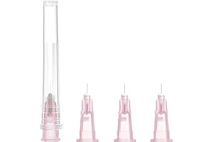 ATSUHUT 34Ga 0.15Inch Disposable Injection Needle with Cap for Animal, Pet, Poultry and Industrial Dispensing Needl Accessories 20pcs