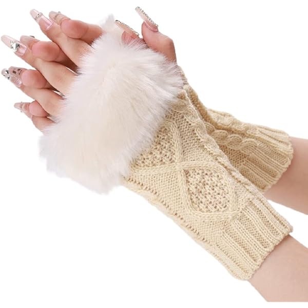 完売品＜TODAYFUL＞seamless mitten arm warmers Suxgumoe Tattered Punk Arm Warmer, Women Girls Winter Long