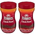 Folgers Classic Roast Instant Coffee, 8 Ounces (Pack of 2)