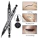 Double-Ended Eyeliner Heart/Flower/Moon/Satr Shape Stamp Pen, 4 Styles/Set Waterproof Long Lasting Eye Decoration Cosmetic Black Eyeliner Pencil