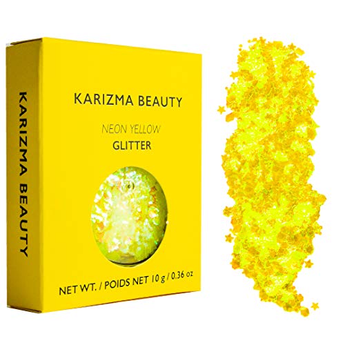 NEONS Face Glitter Pack ✮ KARIZMA Beauty ✮ 40g Festival Glitter Cosmetic Chunky Face Body Hair Nails - Thumbnail 5