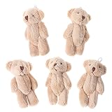 Lukalook 5PCS Small Bears Plush Soft Toys Pearl Velvet Dolls Gifts Mini Teddy Bear