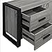 Walker Edison Industrial Modern Wood Universal Stand with Cabinet Doors for TV's up to 80