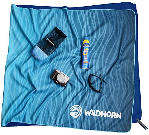 image for WildHorn Outfitters Akumal Microfiber Beach Towel. Quick dry travel to