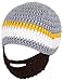 Simplicity Toddler's Winter Warm Knit Bearded Face Mask Beanie, Gery Grey