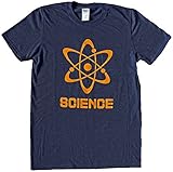 The Bold Banana's Men's Science Atom T-shirt – L – Heather Navy