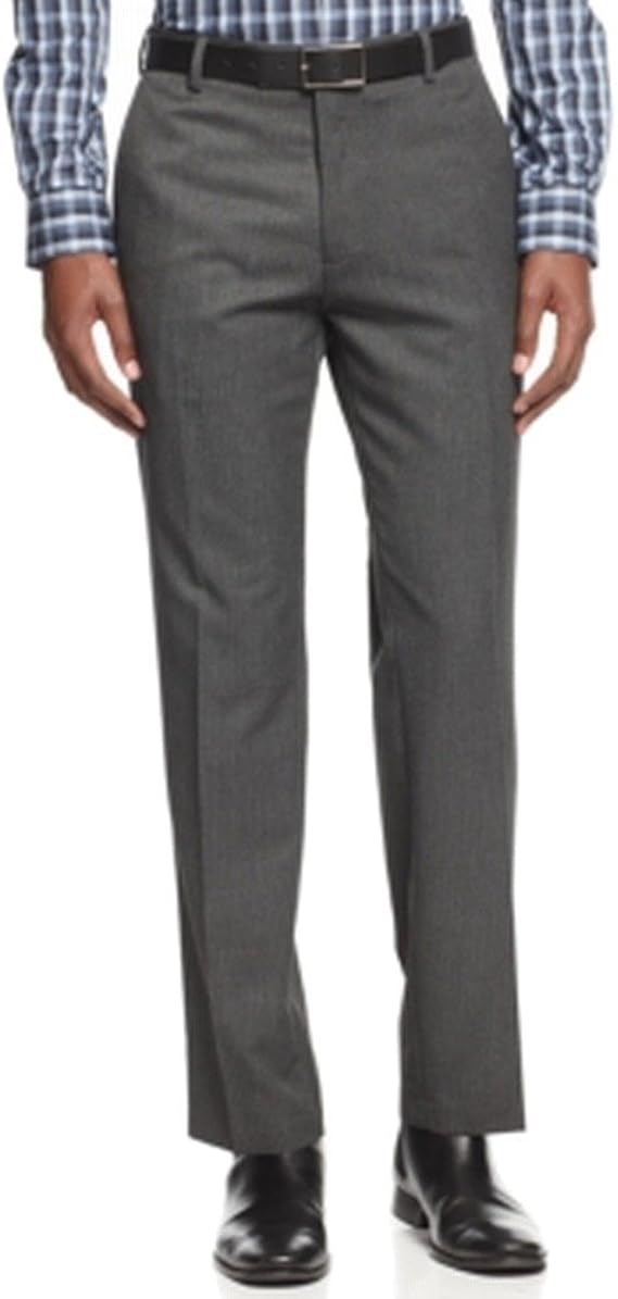 Cole REACTION Men's Stripe Slim Fit Flat Front Dress Pant