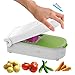 LOVKITCHEN Vegetable Chopper Dicer Slicer Cutter Manual/Vegetable Grater with 11 Interchangeable Blades - Multi-functional Adjustable Vegetable & Fruit Chopper Dicer with Storage Container