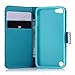 MOLLYCOOCLE iPod Touch 6 Case, Touch 5 Case, Stand Wallet Purse Credit Card ID Holders Magnetic Tribal Elephant Pattern Design PU Leather Ultra Slim Fit Flip Folio Cover for iPod Touch 5 6